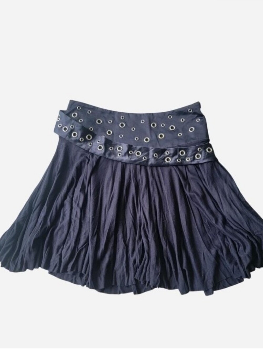 Early 2000s Y2k 3.1 Phillip LIM Development Assymetrical Grunge Grommet Skirt